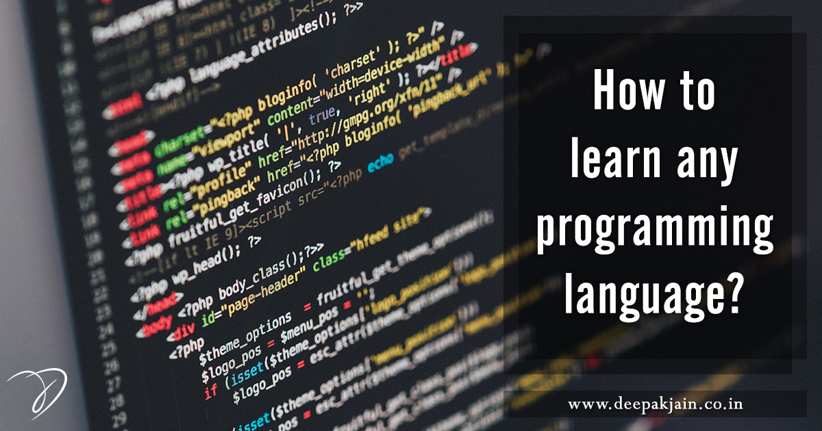 How to learn any programming language?